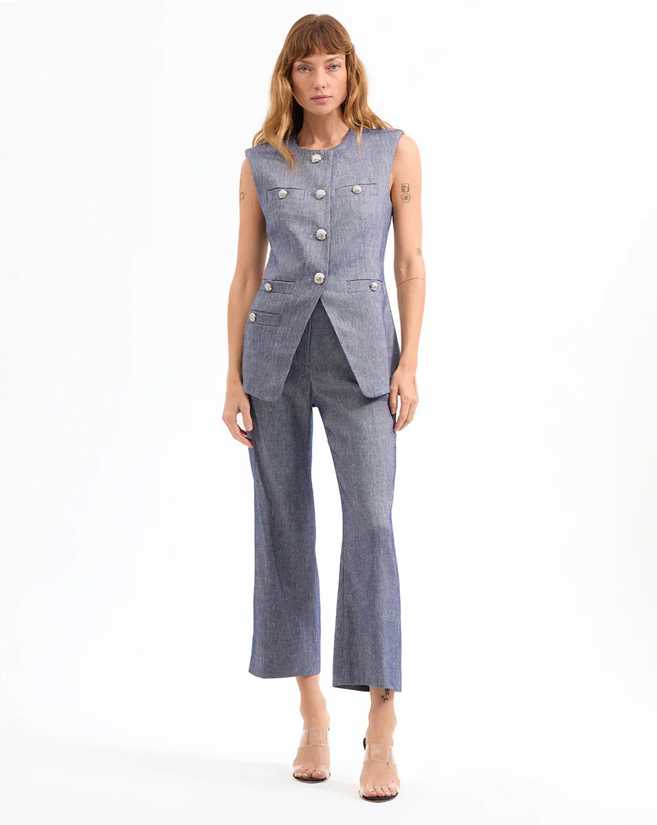 Aubrie Cropped Wide-Leg Pant