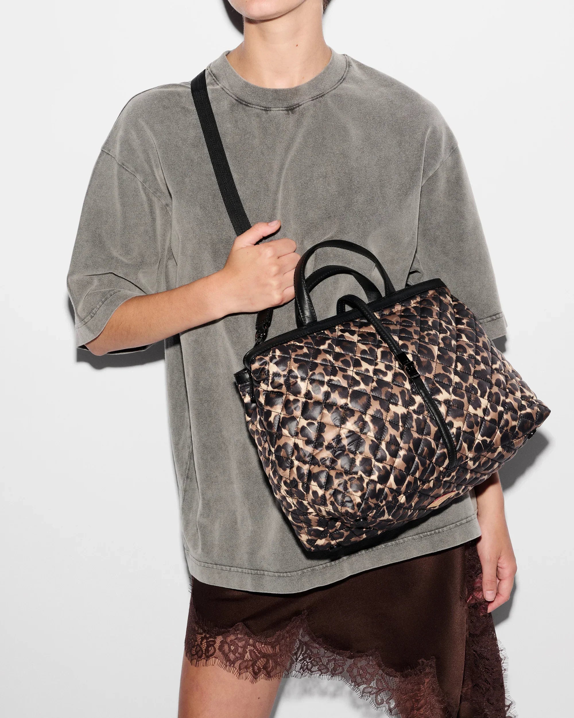 Leopard Medium Astor Top Handle