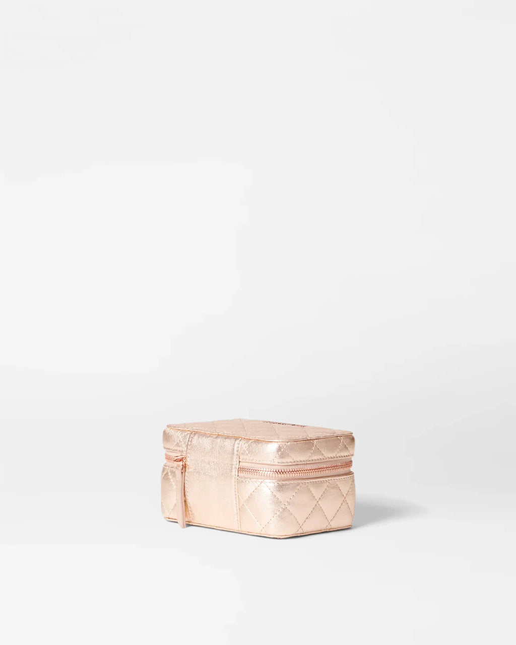 Rose Gold Metallic Leather  Jewelry Box