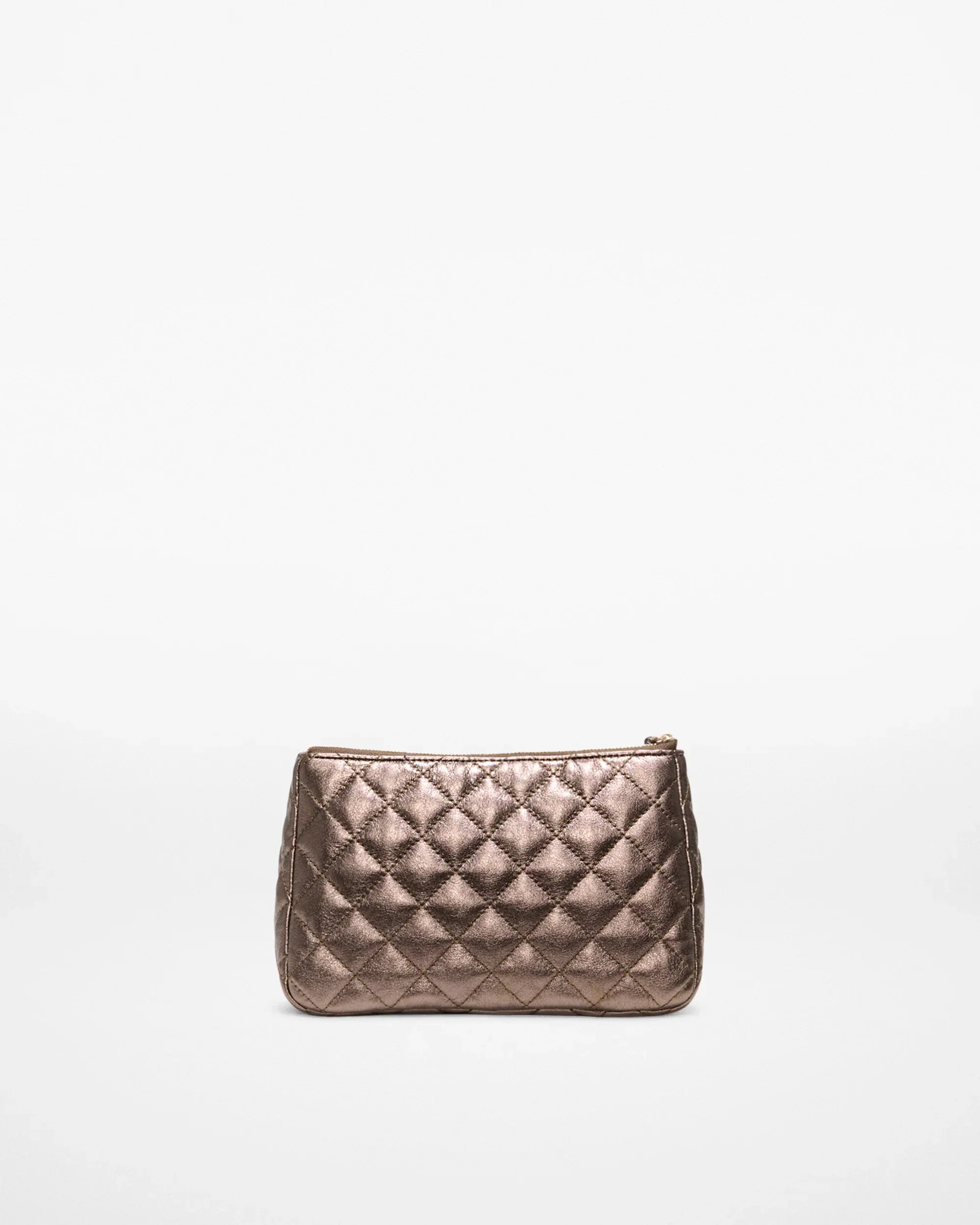 Espresso Metallic Leather Medium Luna Cosmetic