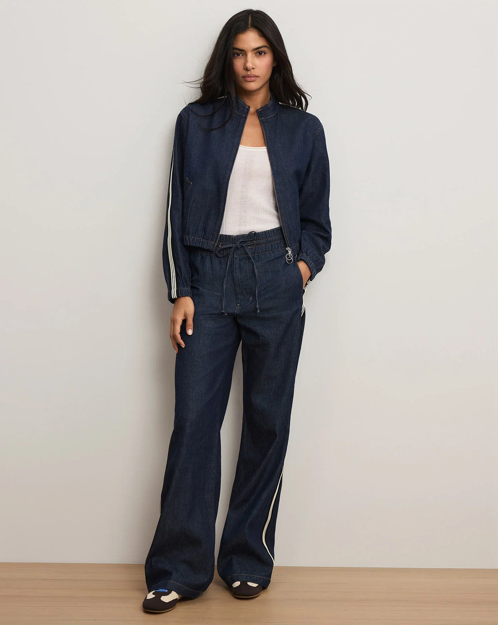 Gigi Denim Track Jacket