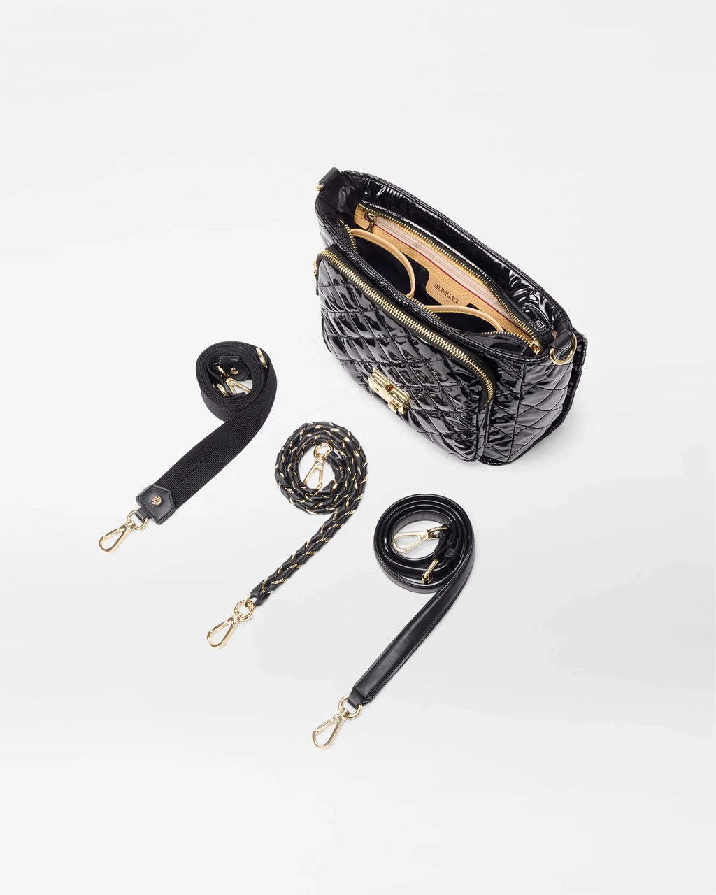 Black Lacquer Medium Crosby Lock Crossbody