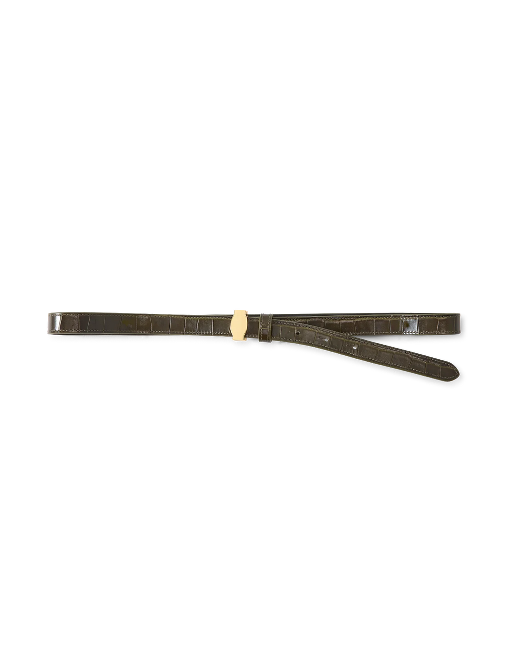 Dash Croc-Embossed Belt