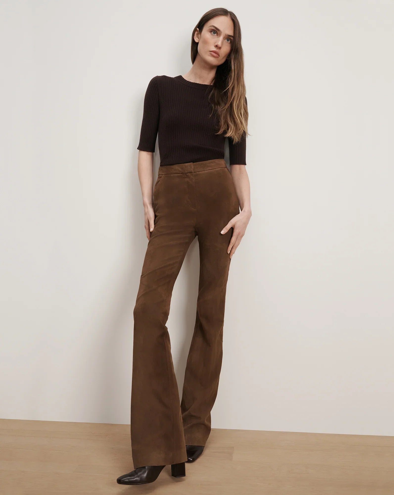 Gracie Suede Flare Pant