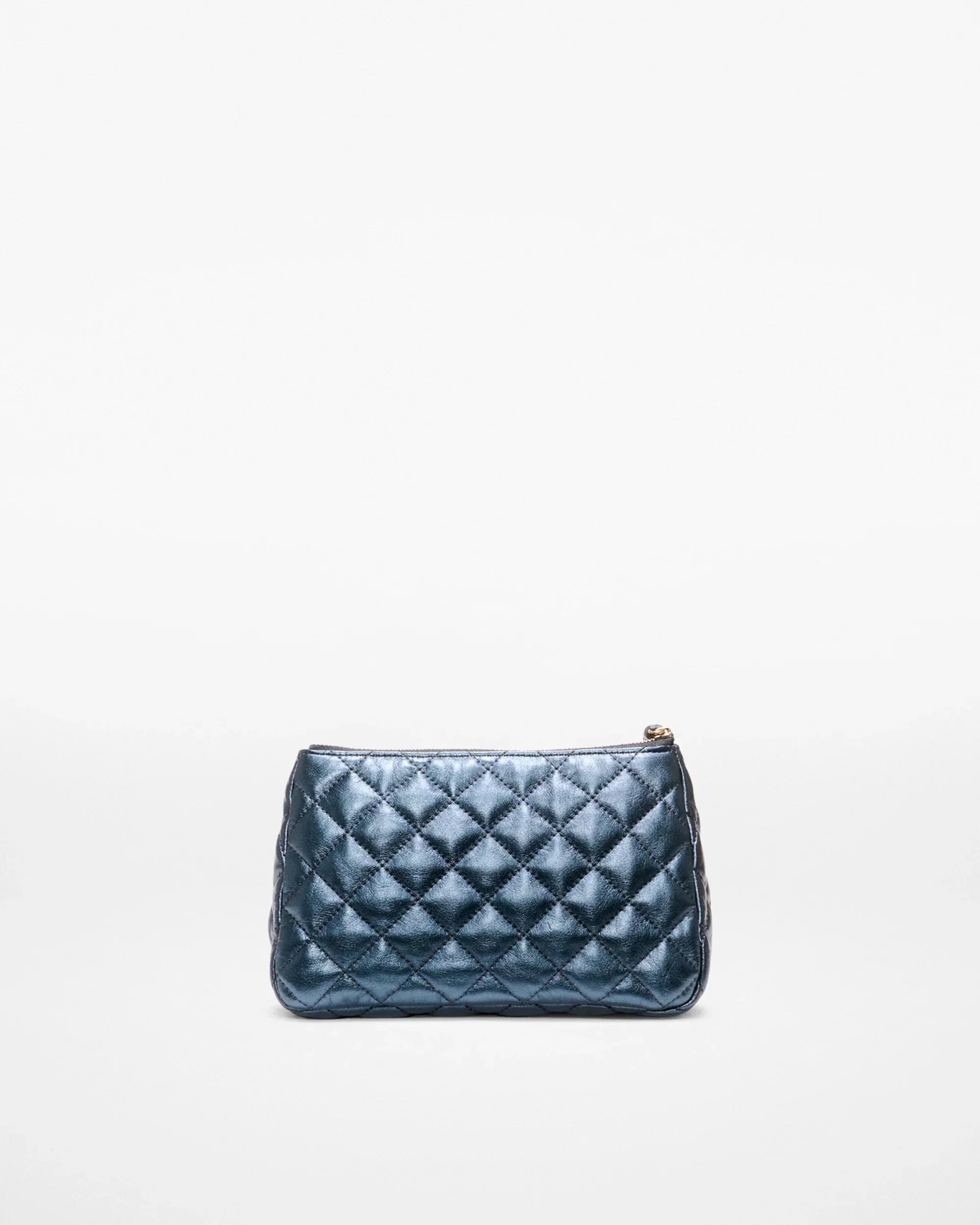 Midnight Metallic Leather Medium Luna Cosmetic