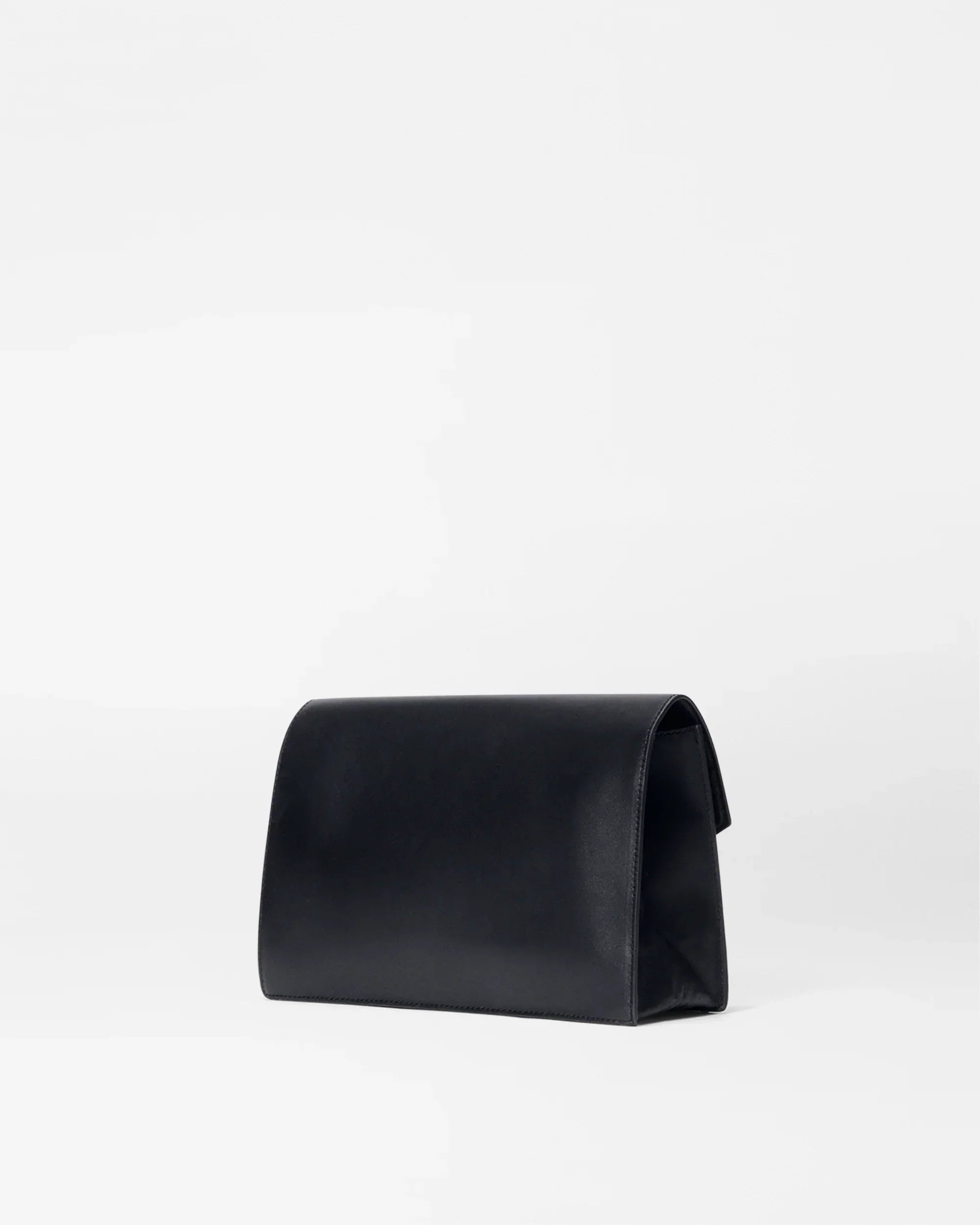 Dezso Black Leather Finn Clutch