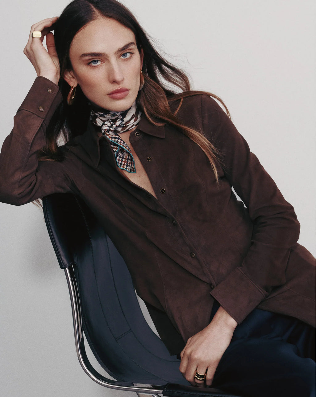Wittaker Suede Button-Down Shirt