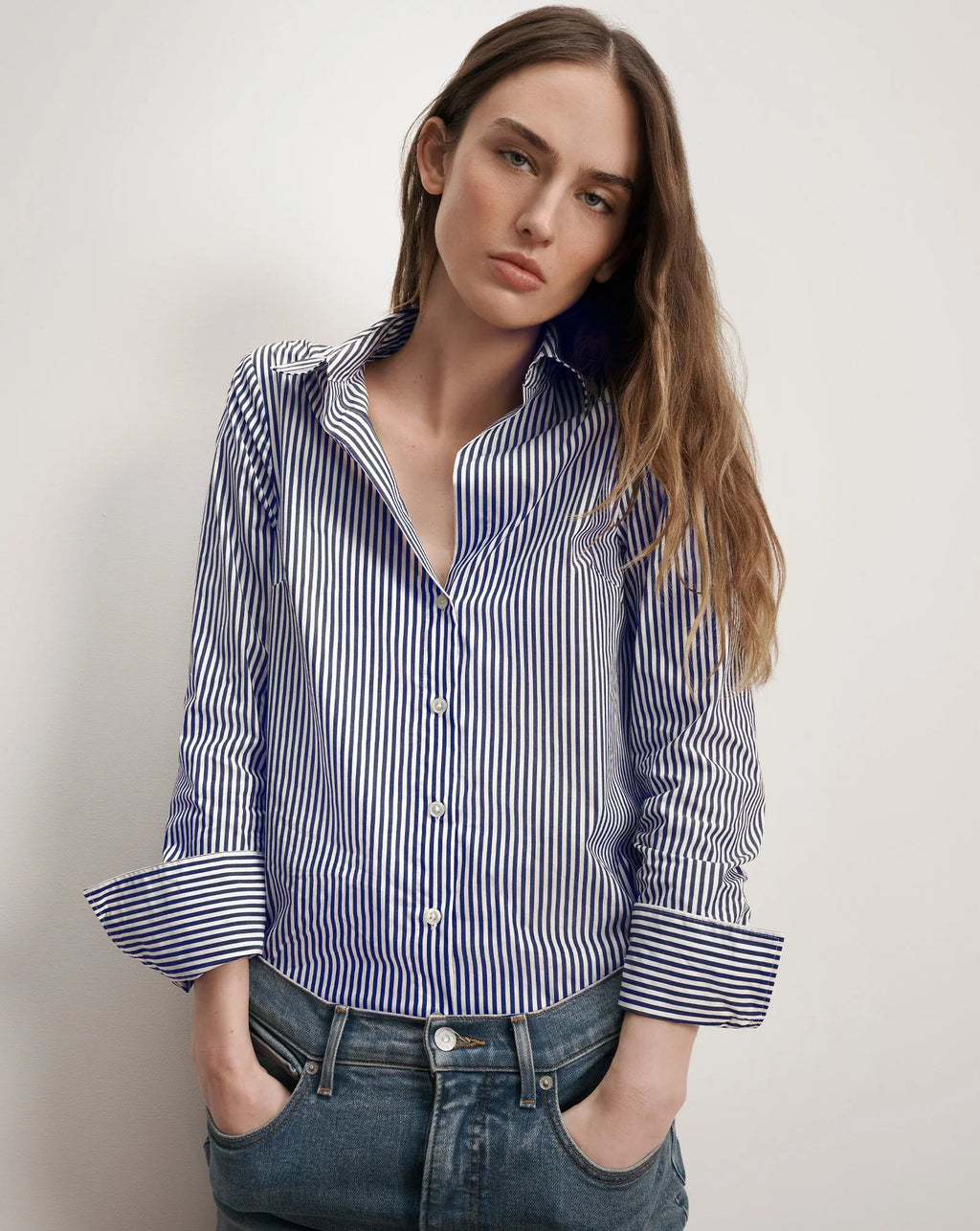 Amelia Striped Button-Down Shirt