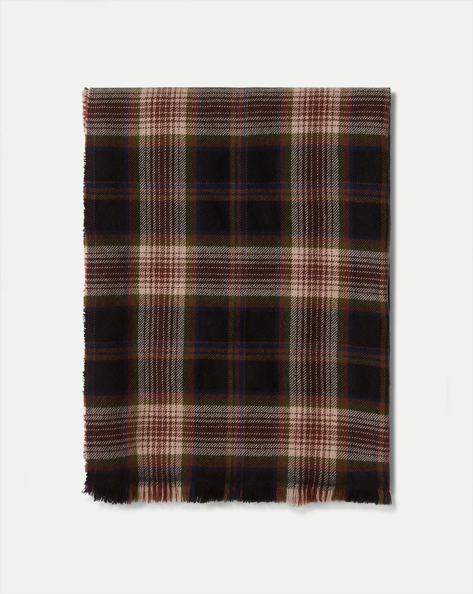 Plaid Wool Scarf