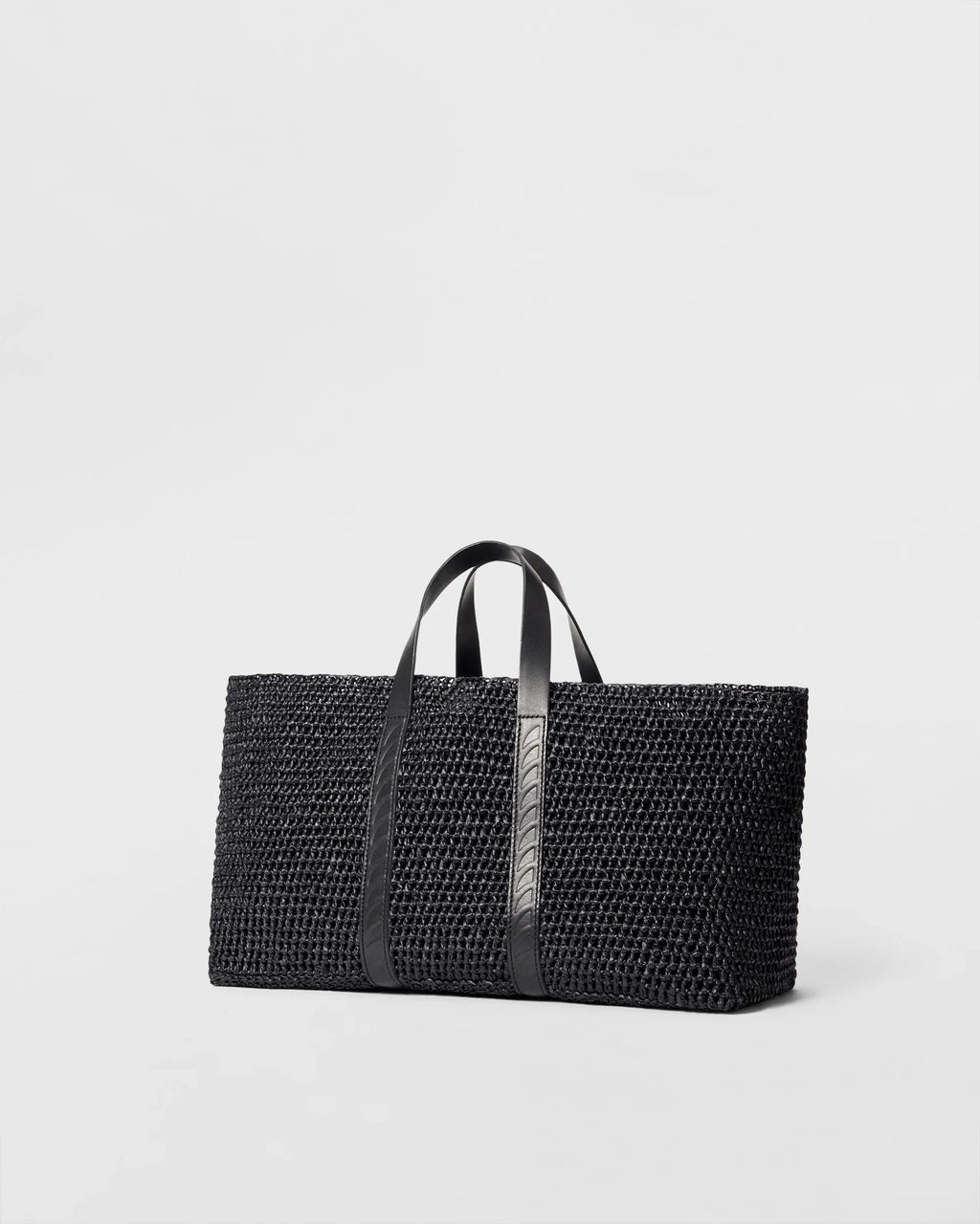 Dezso Black Crochet Finn Crochet Tote