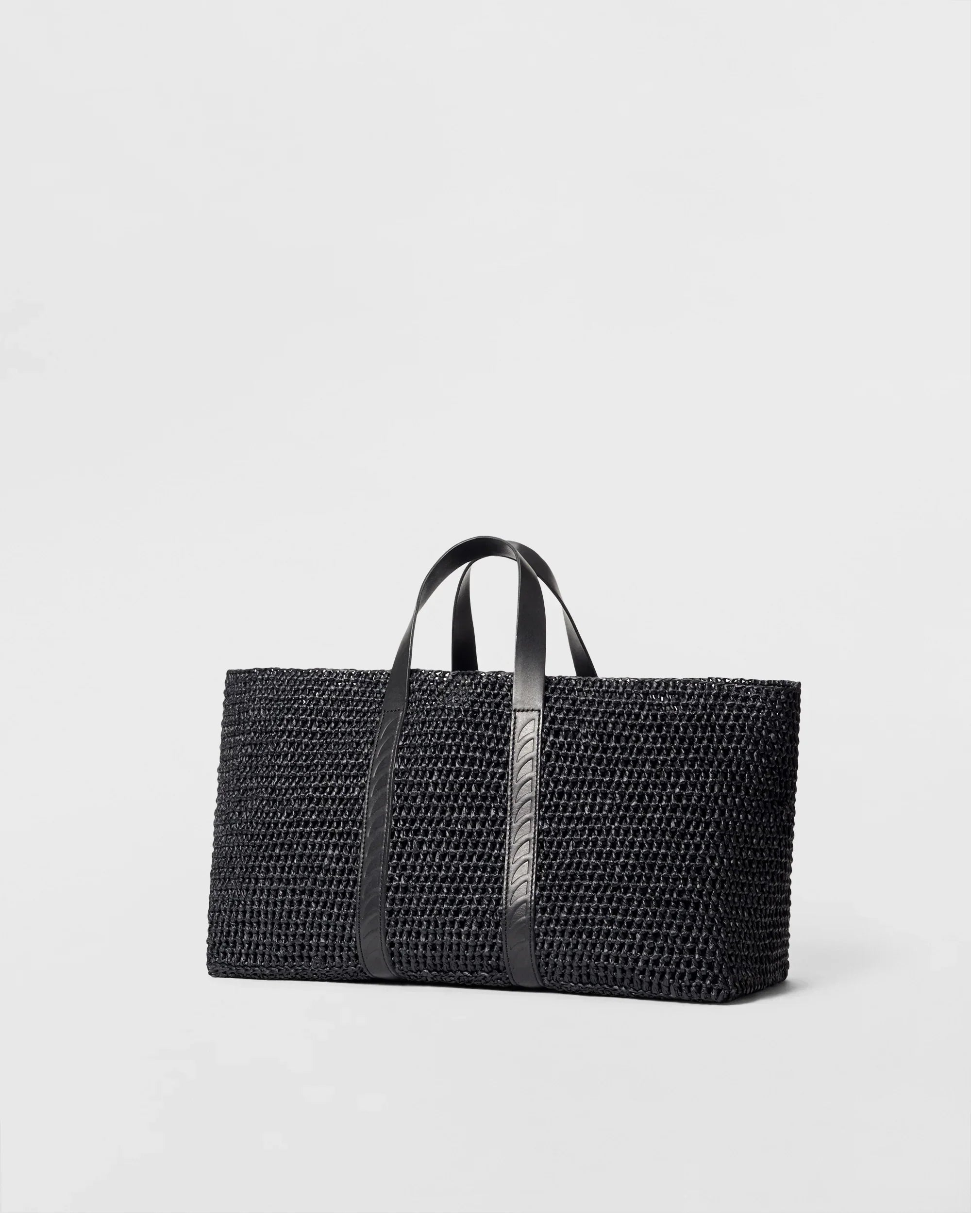 Dezso Black Crochet Finn Crochet Tote