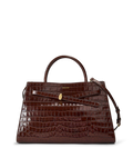 Large Veronica Beard Croc-Embossed Dash Bag