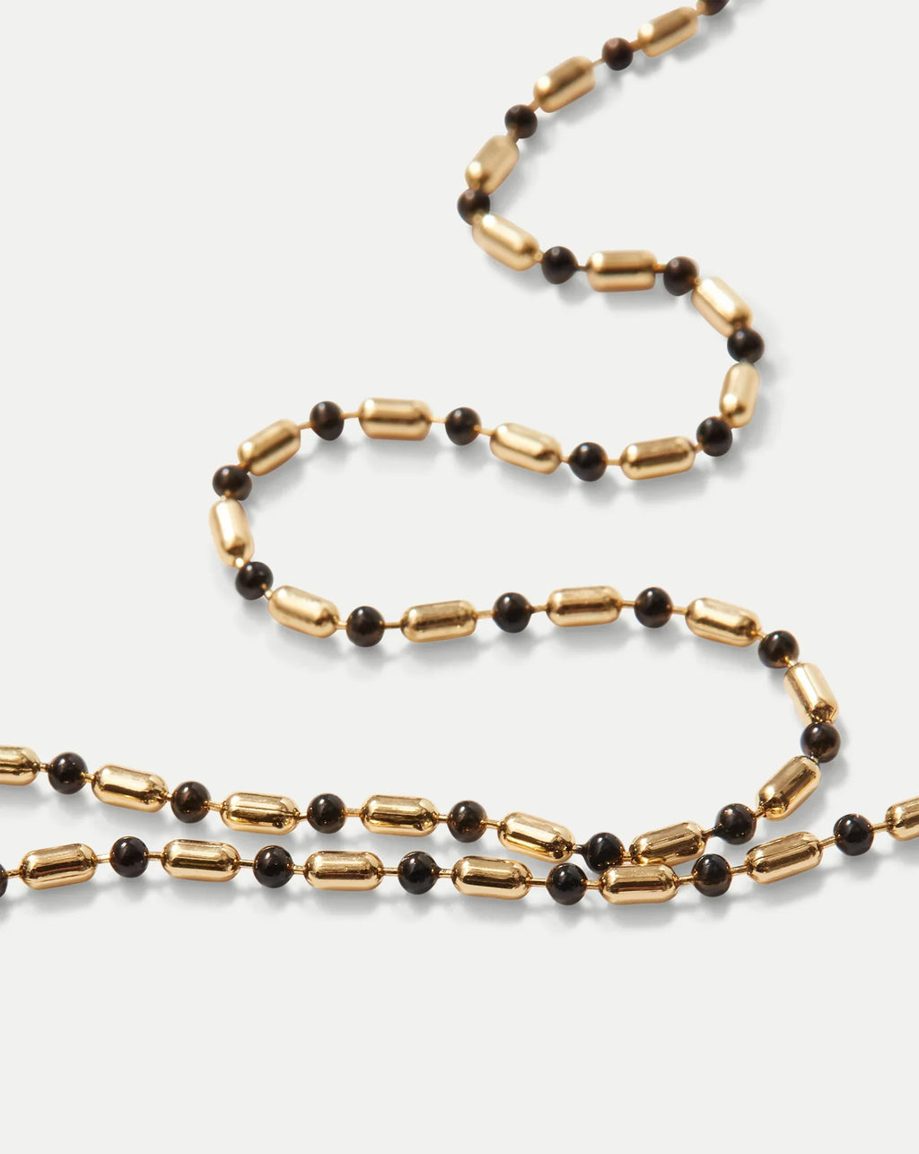 Long Enamel Bead Chain Necklace
