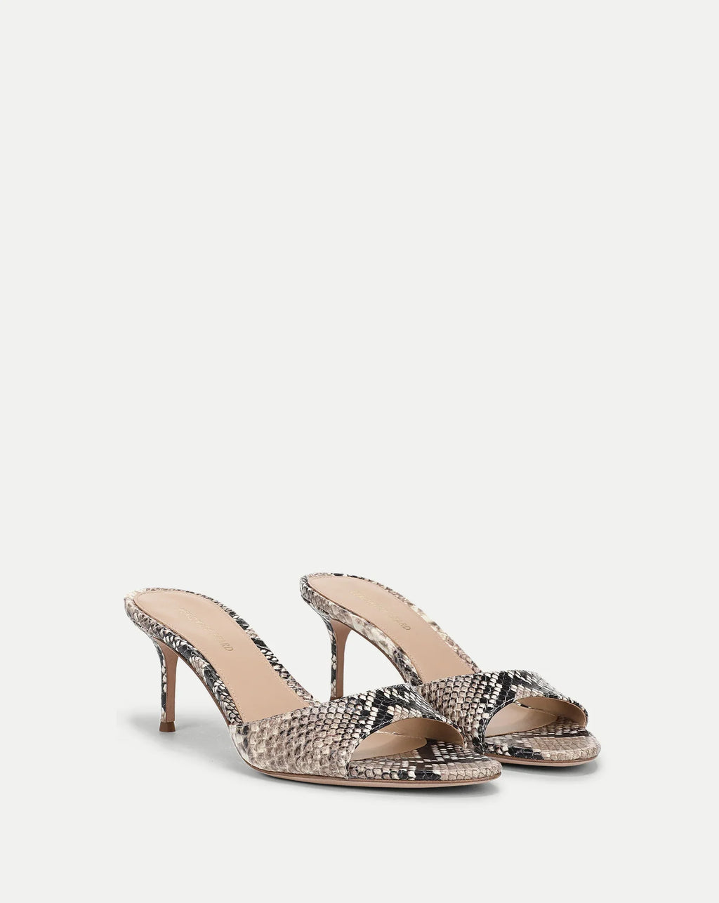 Tia Leather Kitten-Heel Sandal