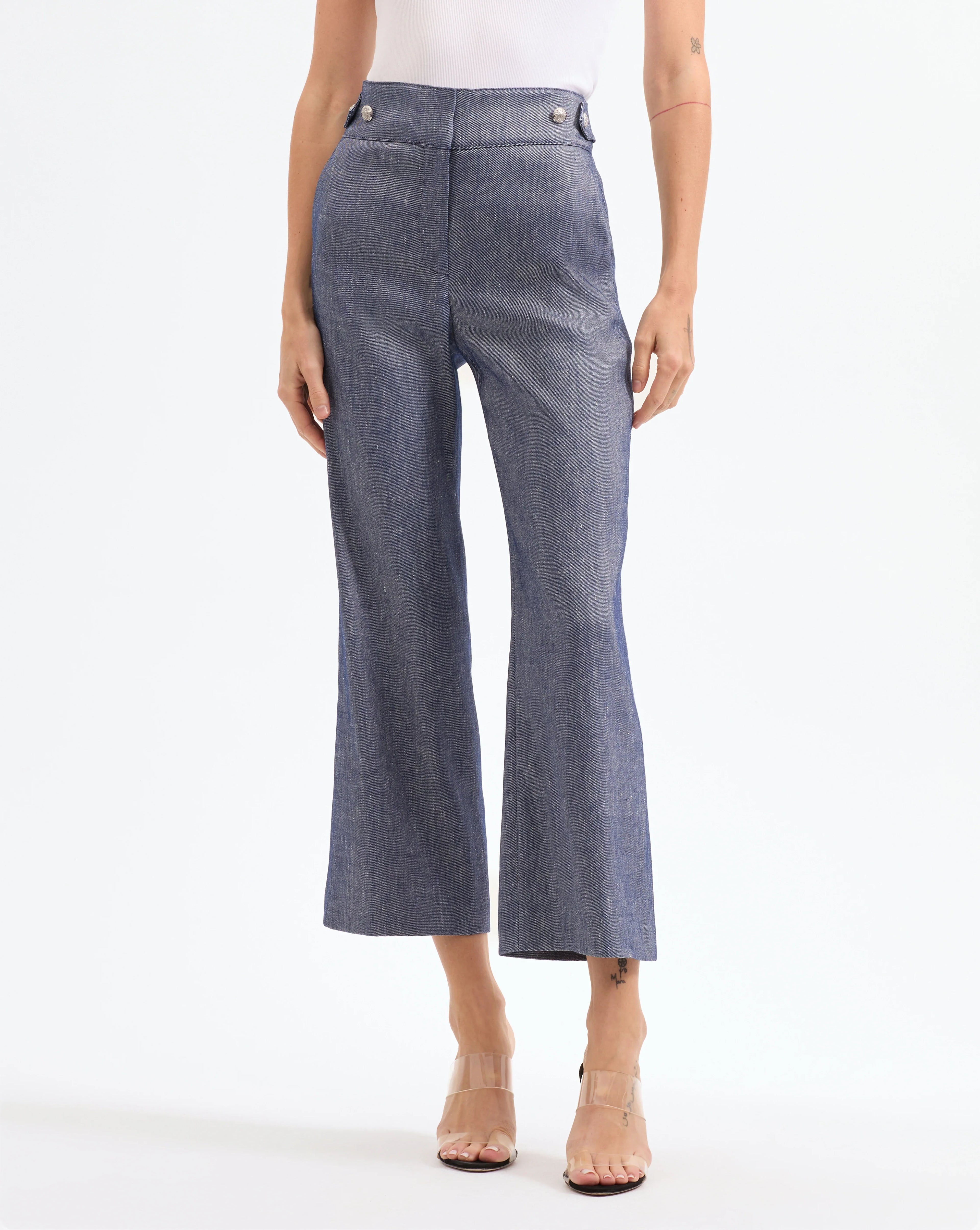 Aubrie Cropped Wide-Leg Pant