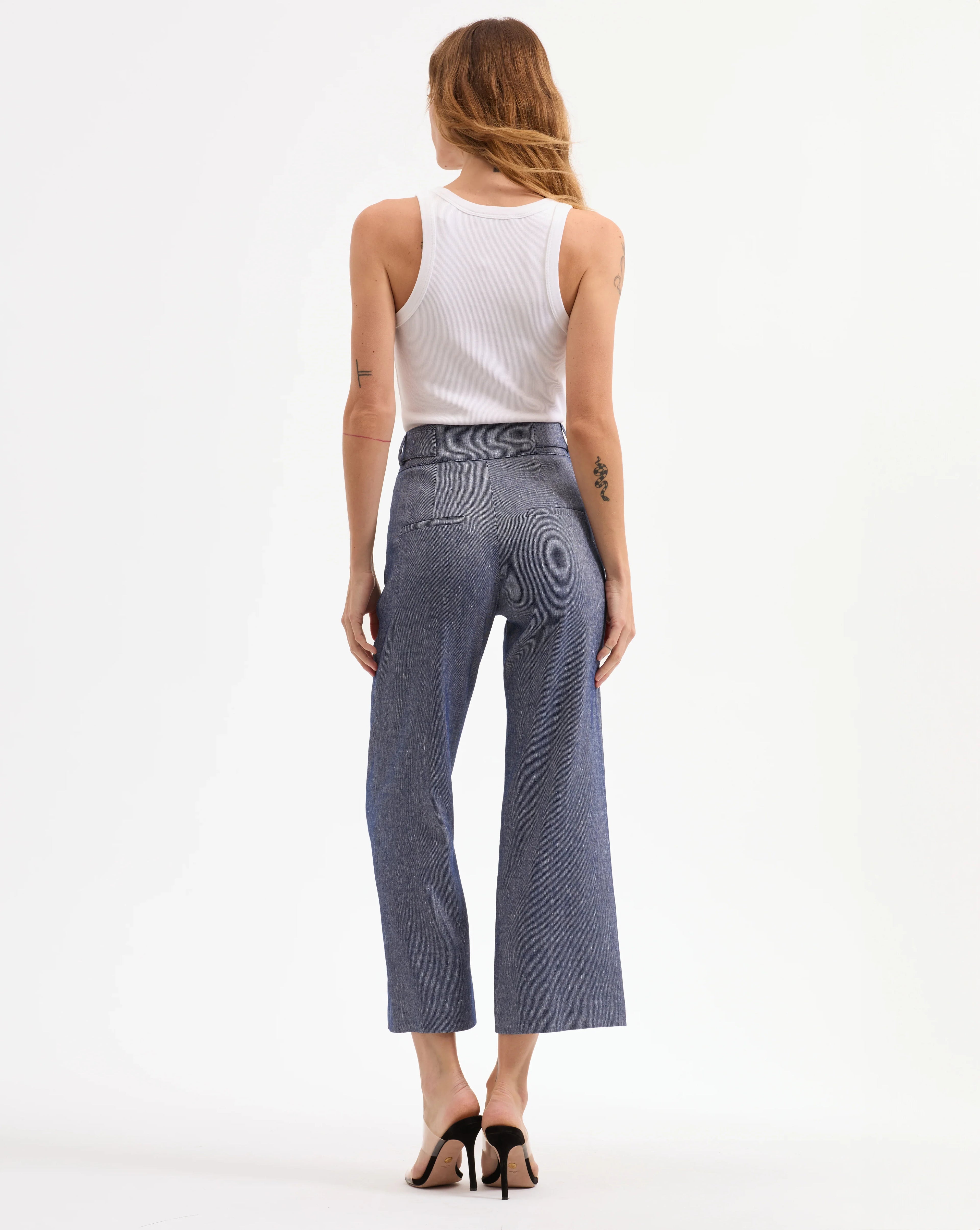 Aubrie Cropped Wide-Leg Pant