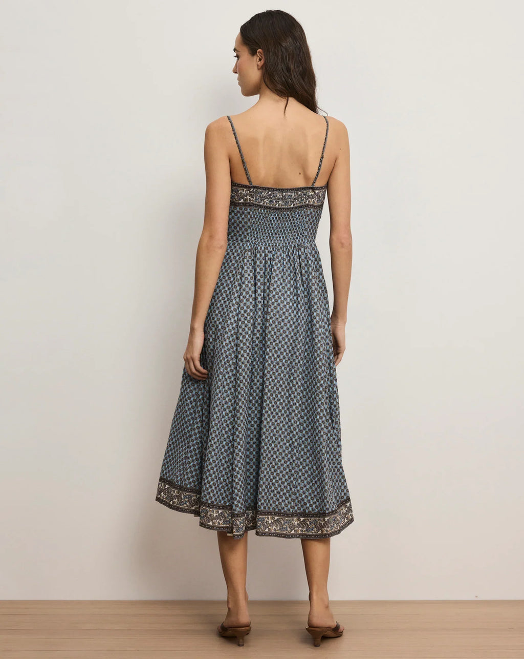 Lana Scarf-Print Midi Dress