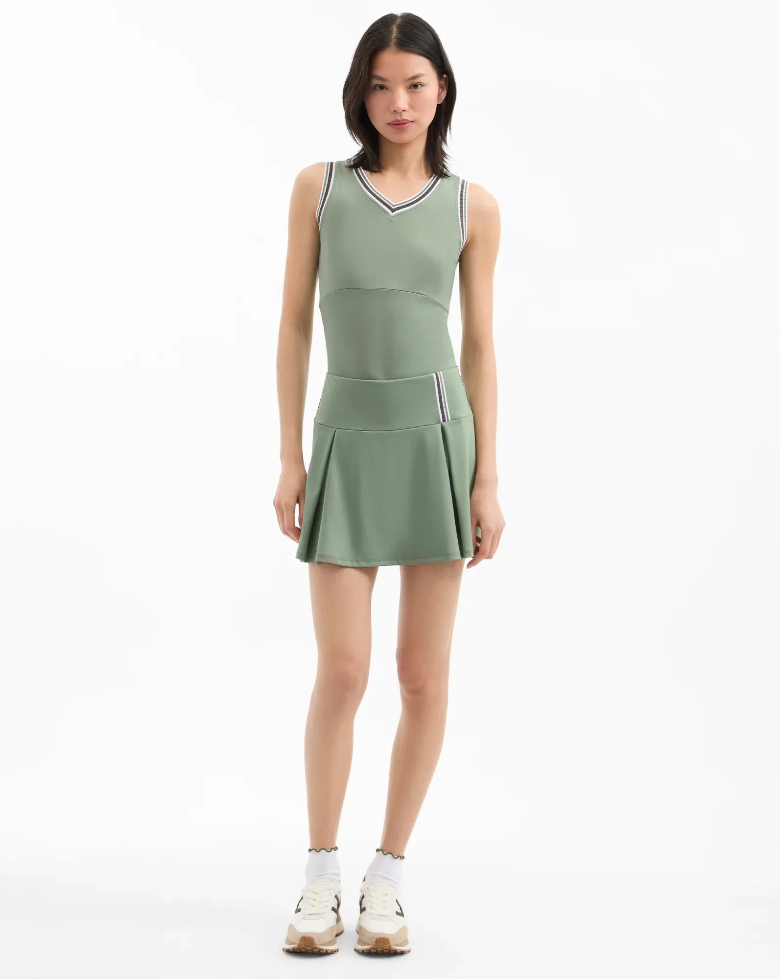Spin Striped-Trim Tank Top