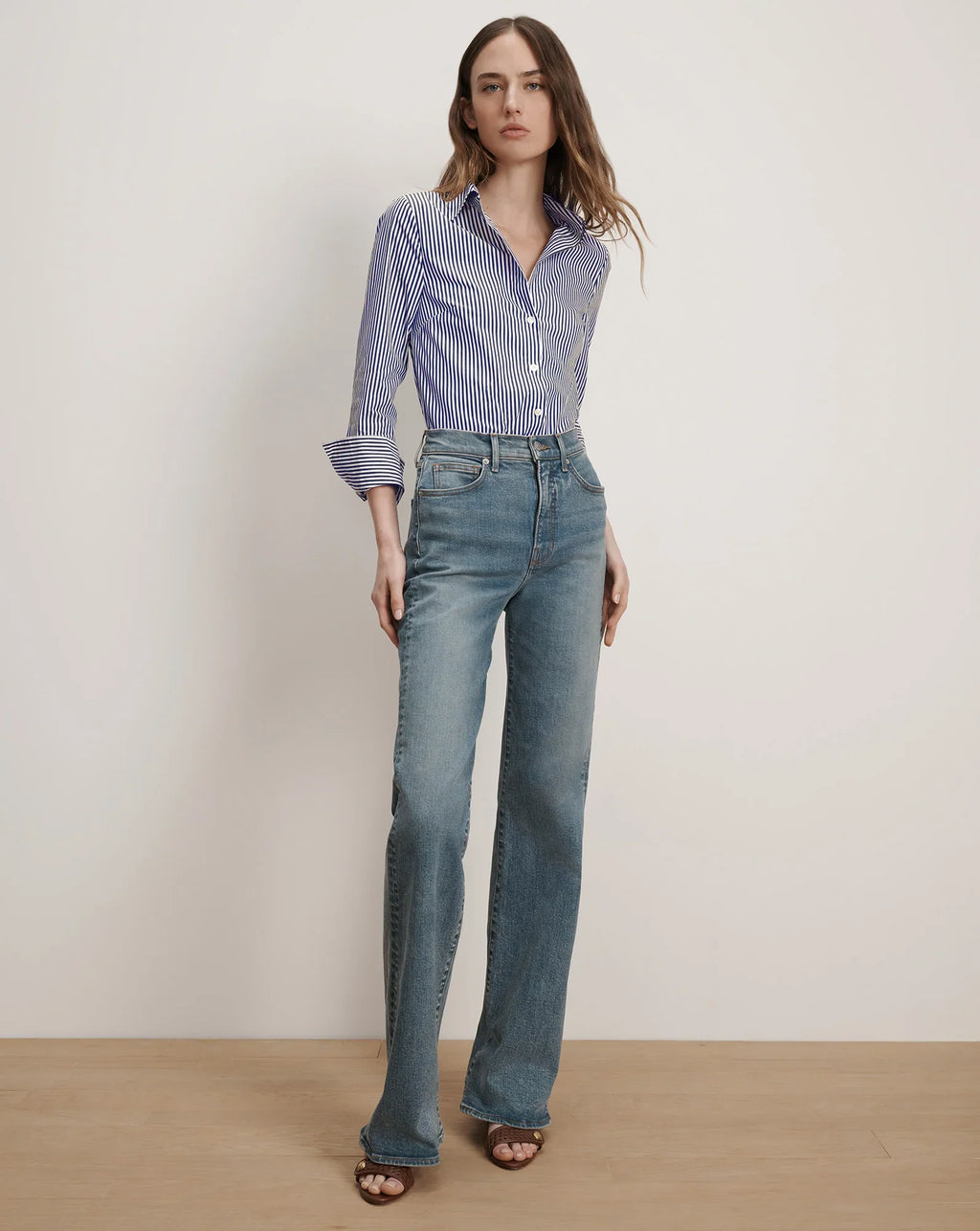 Amelia Striped Button-Down Shirt