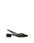 Cecile Rhinestone Mesh Cap-Toe Slingback