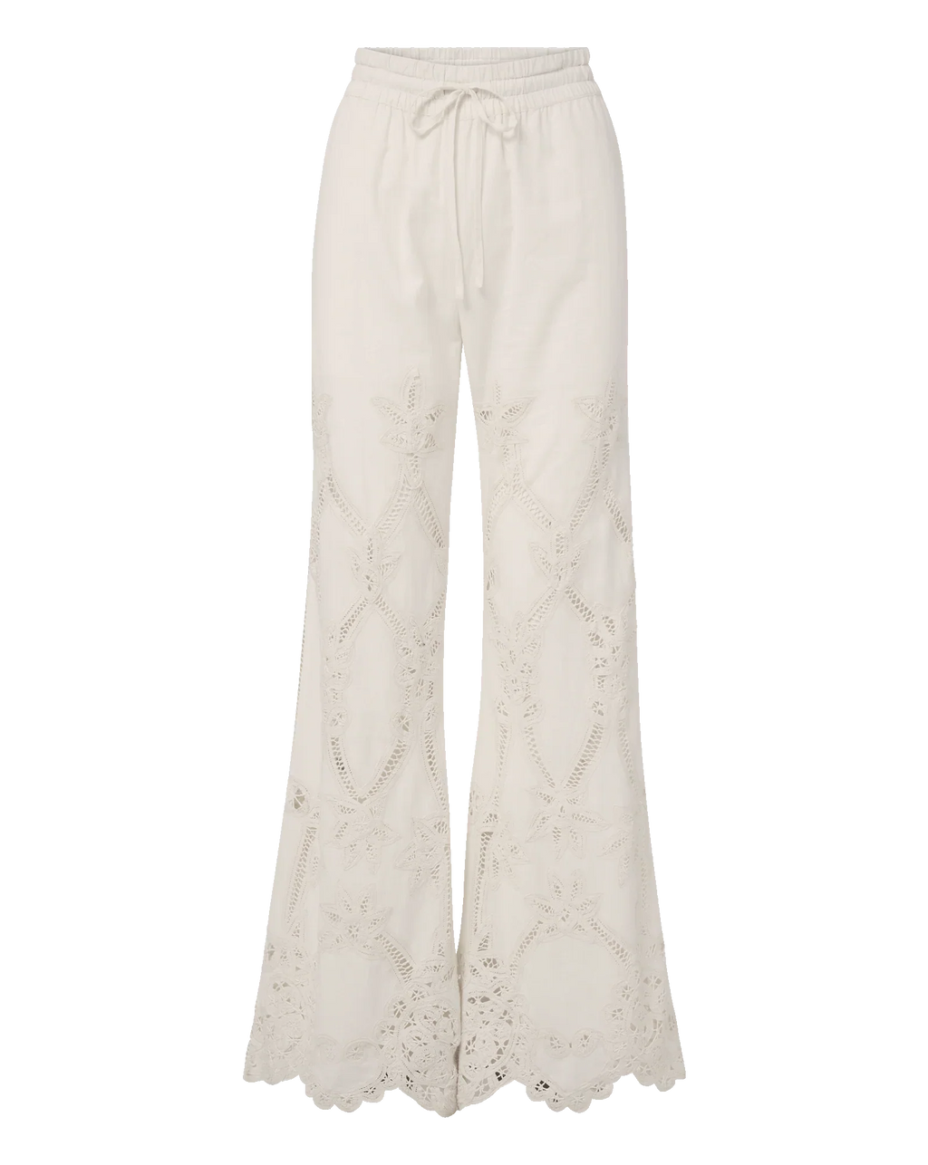 Daisy Wide-Leg Eyelet Pant