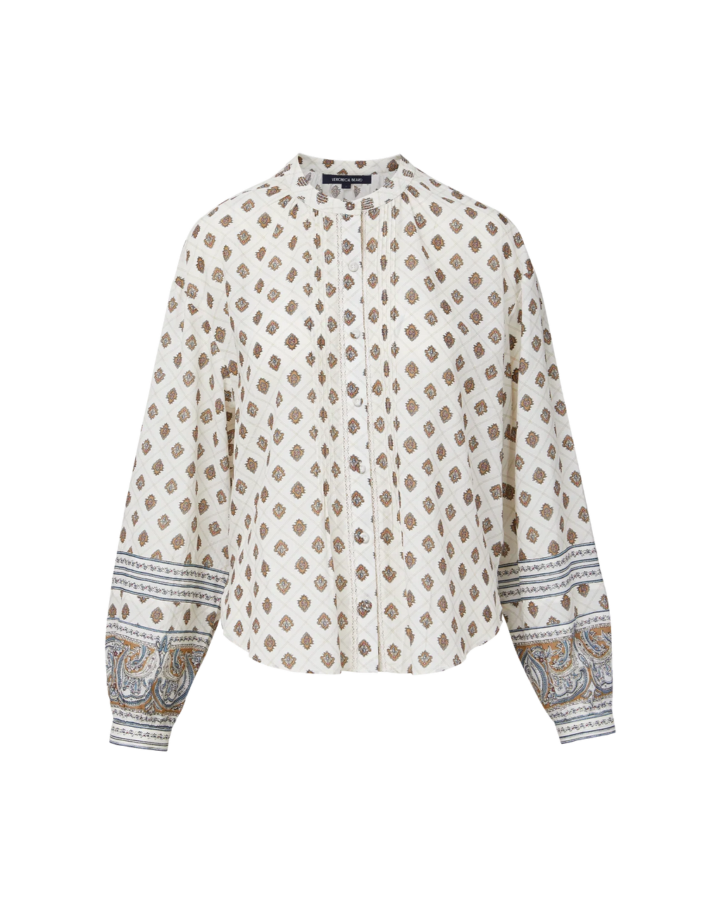 Lollie Paisley Button-Down Blouse