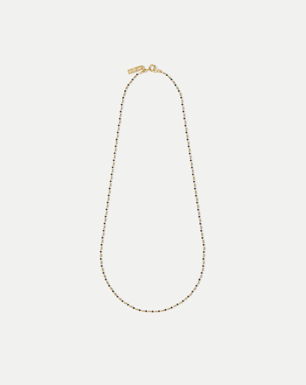 Long Enamel Bead Chain Necklace