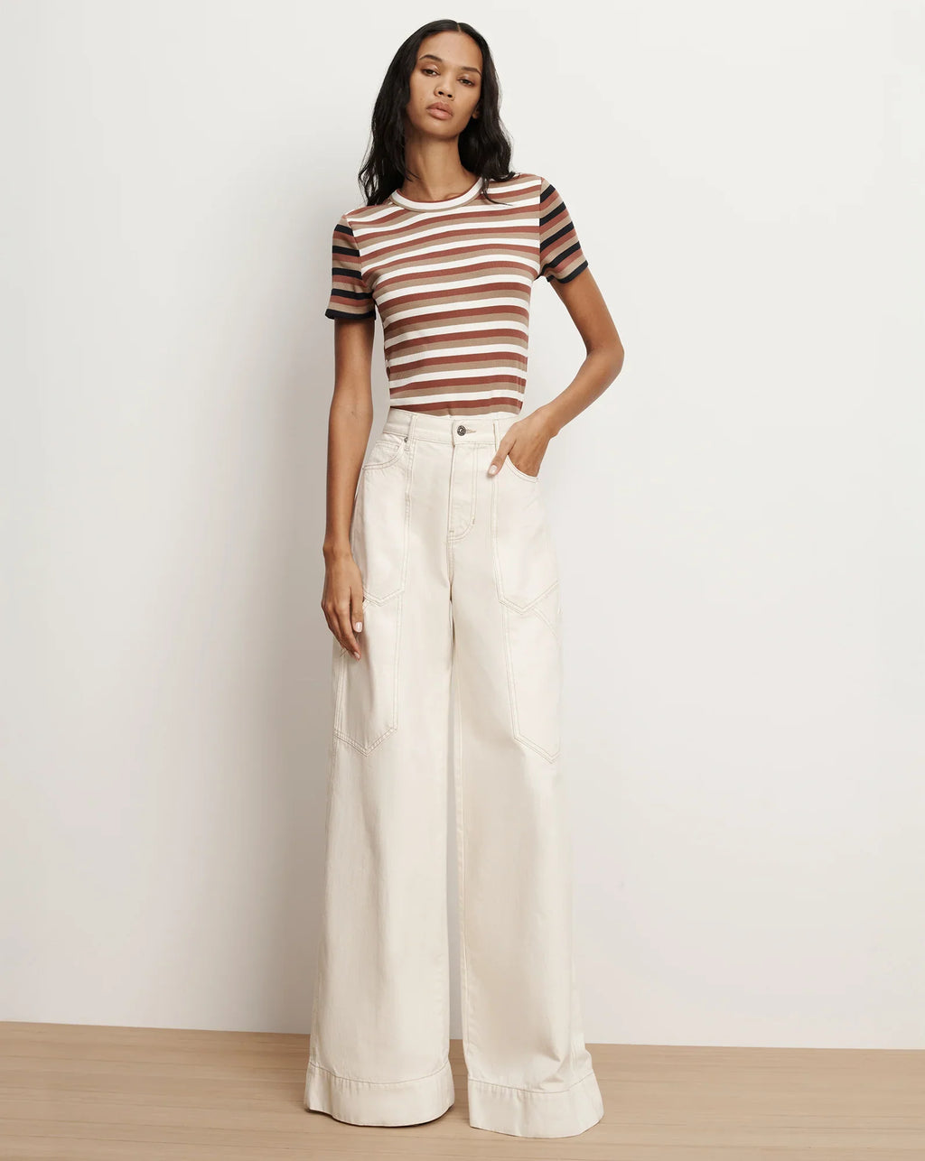 Pruitt Striped Ribbed T-Shirt