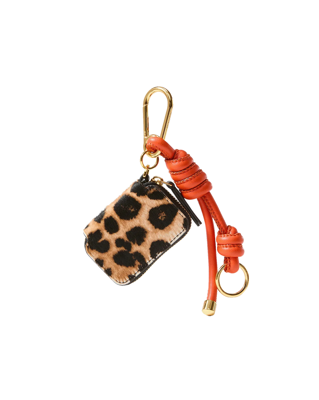 Leopard Zip Pouch Bag Charm