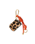 Leopard Zip Pouch Bag Charm