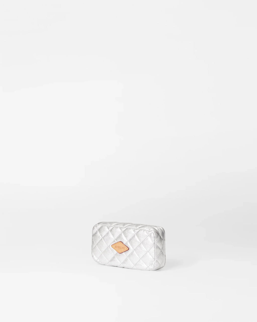 Silver Metallic Leather Medium Retro Frame Case