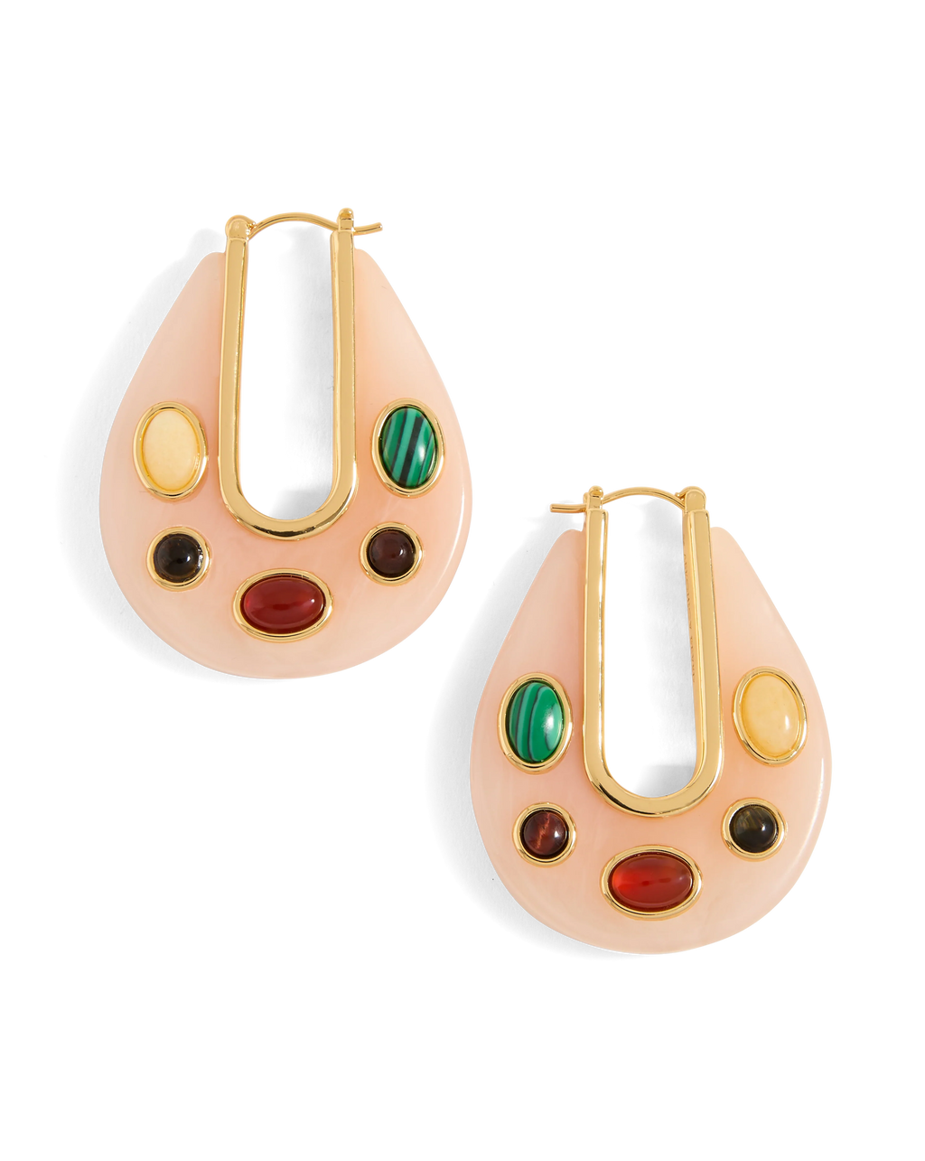 Resin Embellished Drop Hoop