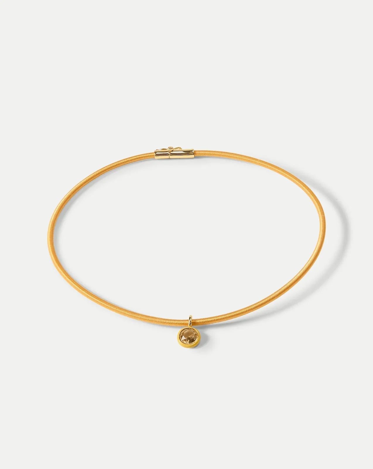 Yellow Cord Pendant Necklace