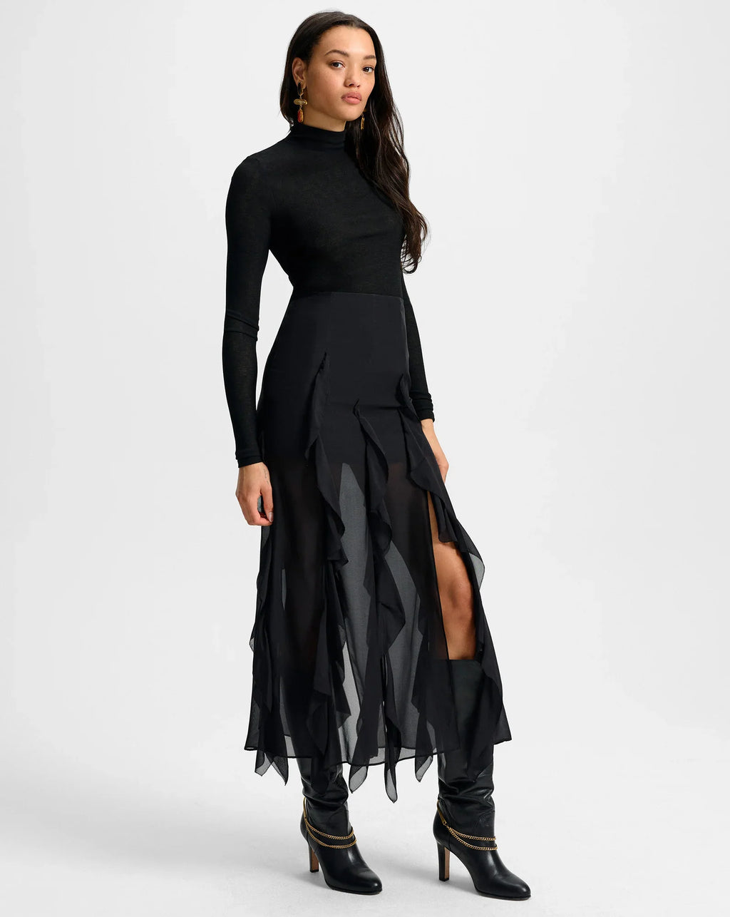 Ava Silk Maxi Skirt