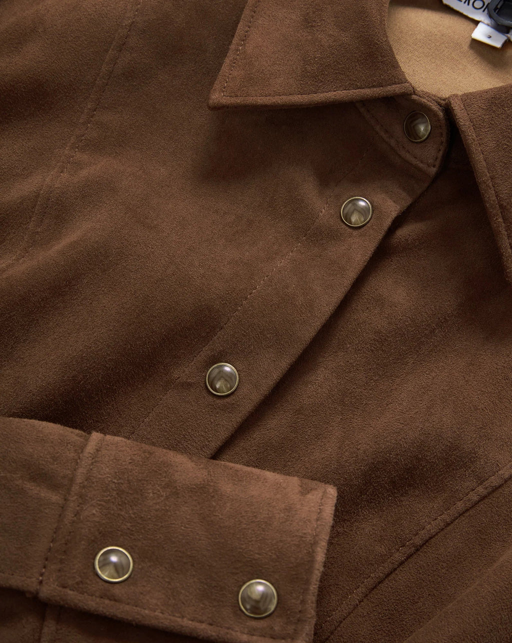 Wittaker Suede Button-Down Shirt