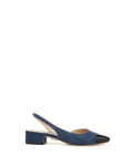 Cecile Denim Cap-Toe Slingback