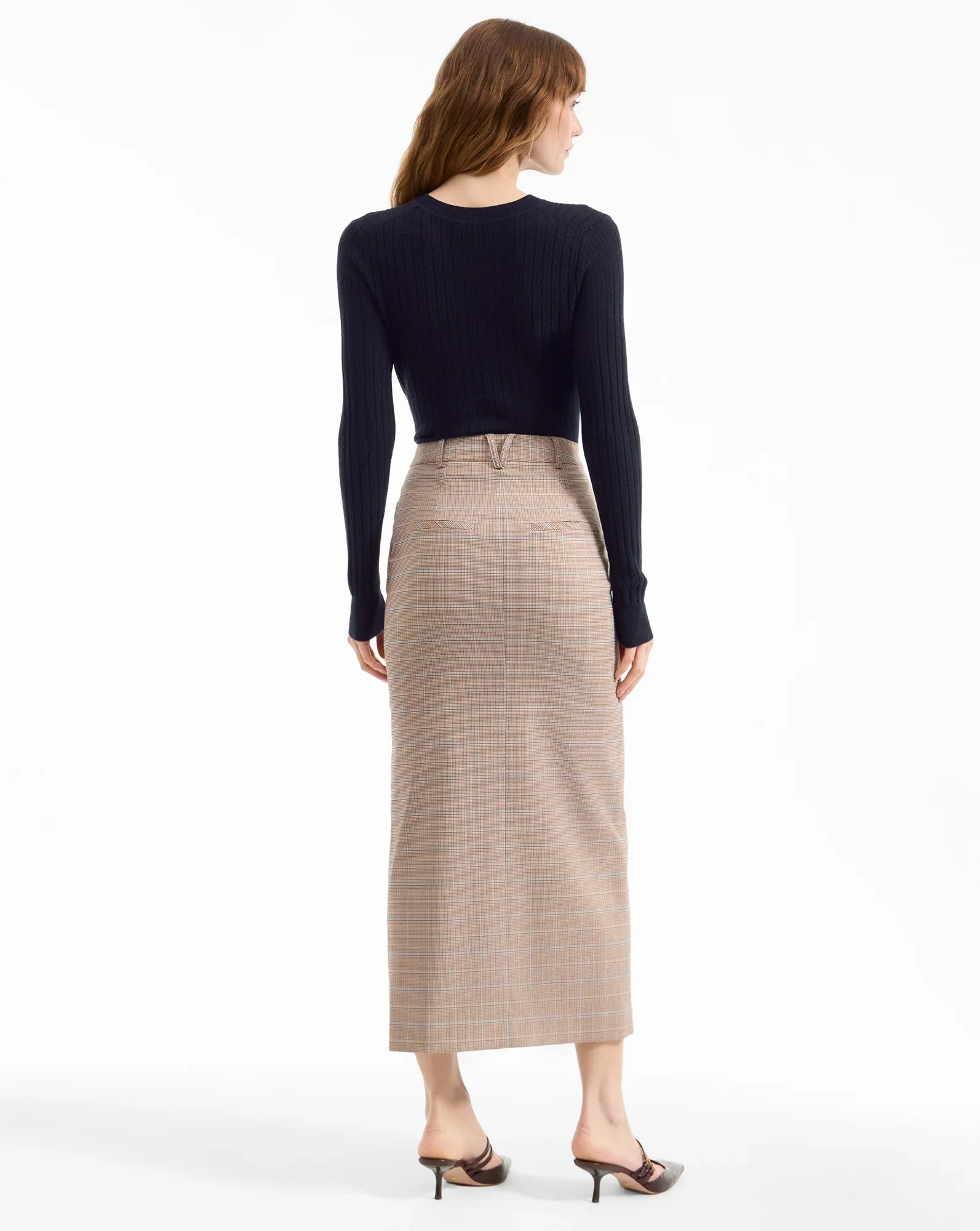 Maxine Plaid Midi Skirt