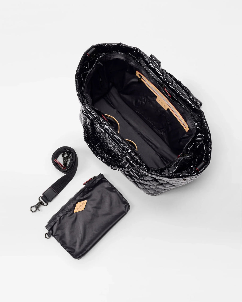 Black Lacquer Medium Metro City Tote
