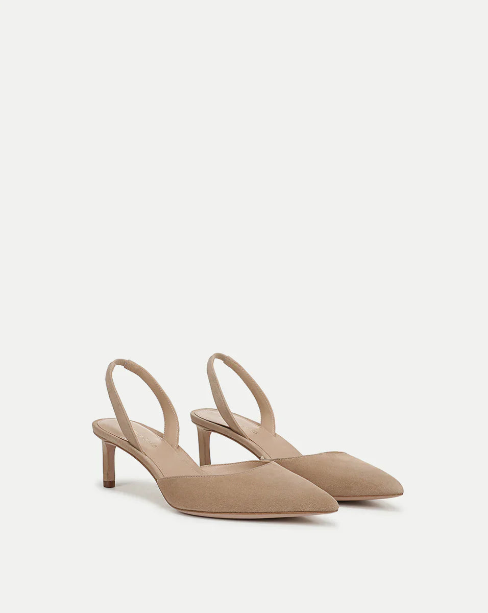 Caroline Suede Slingback Pump