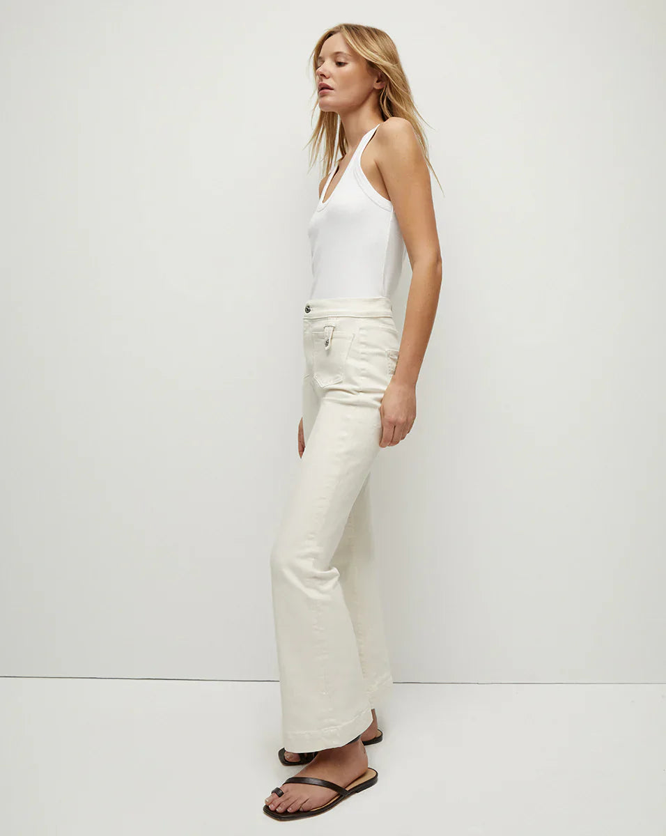 Carson Patch-Pocket Kick-Flare Jean