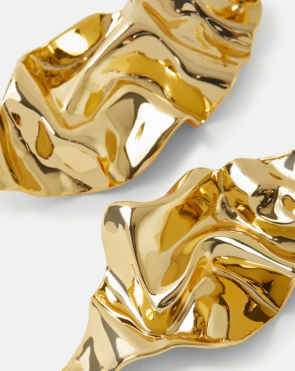 Crumpled Gold Earrings
