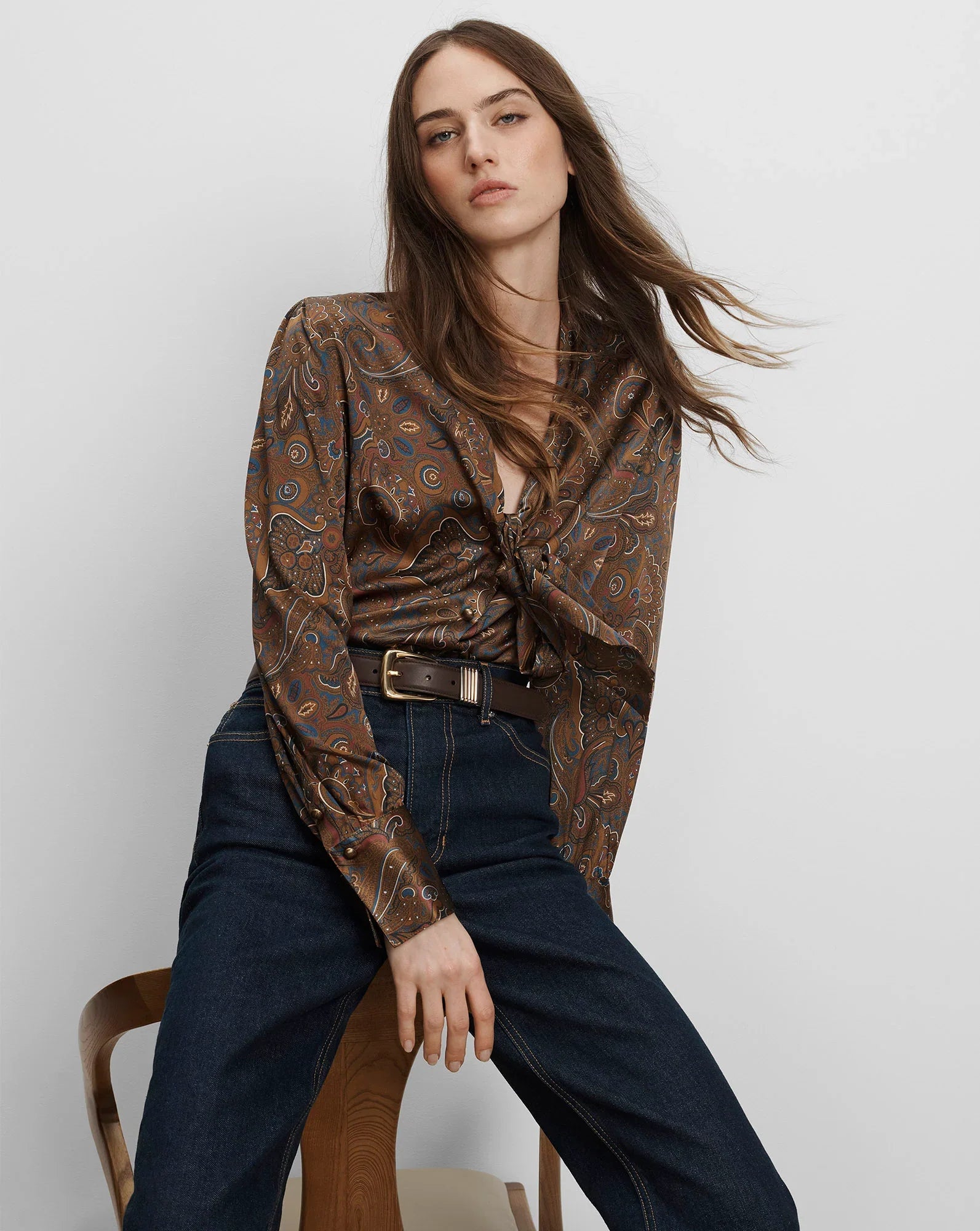 Francine Tie-Neck Blouse