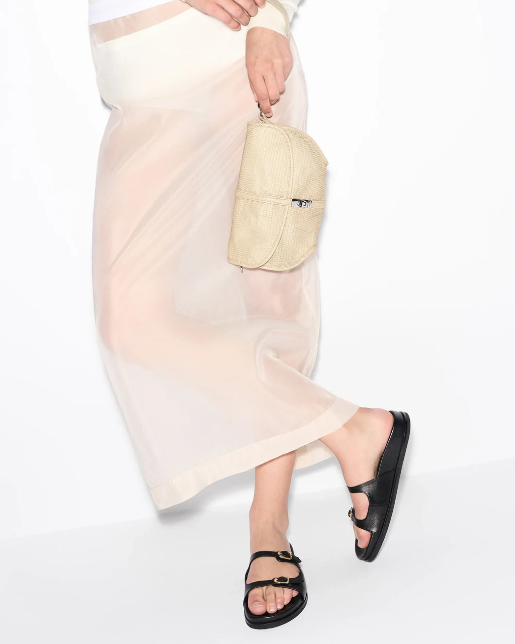 Buff Mesh Small Astor Convertible Clutch