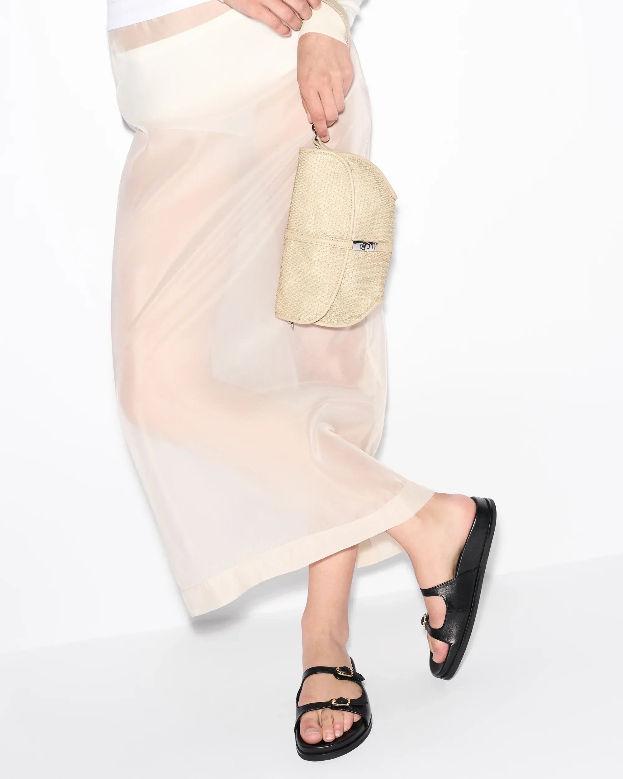 Buff Mesh Small Astor Convertible Clutch