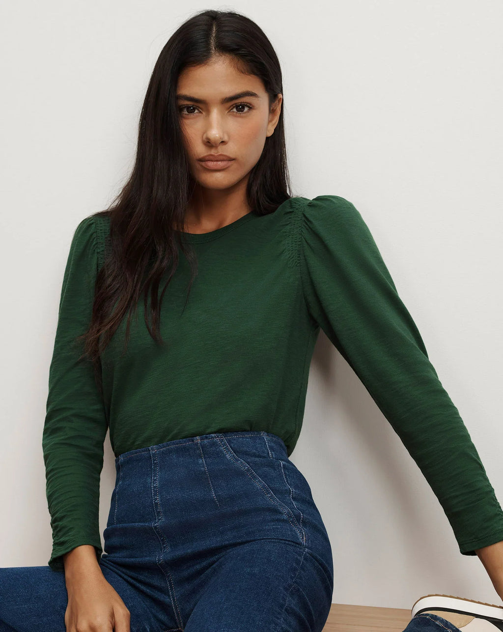 Bouvet Smocked-Shoulder T-Shirt