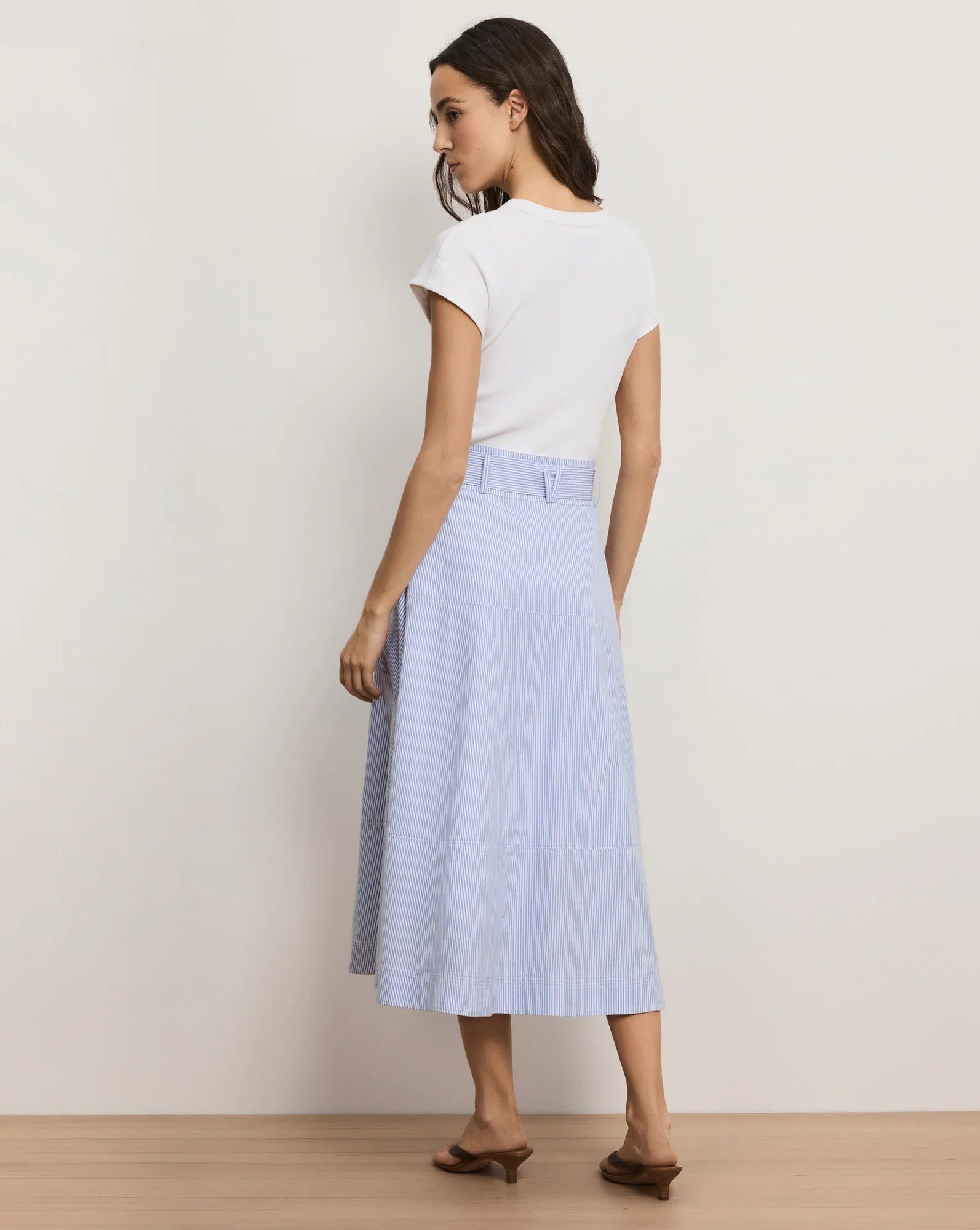 Belmar Mixed-Media Midi Dress