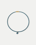 Teal Cord Pendant Necklace