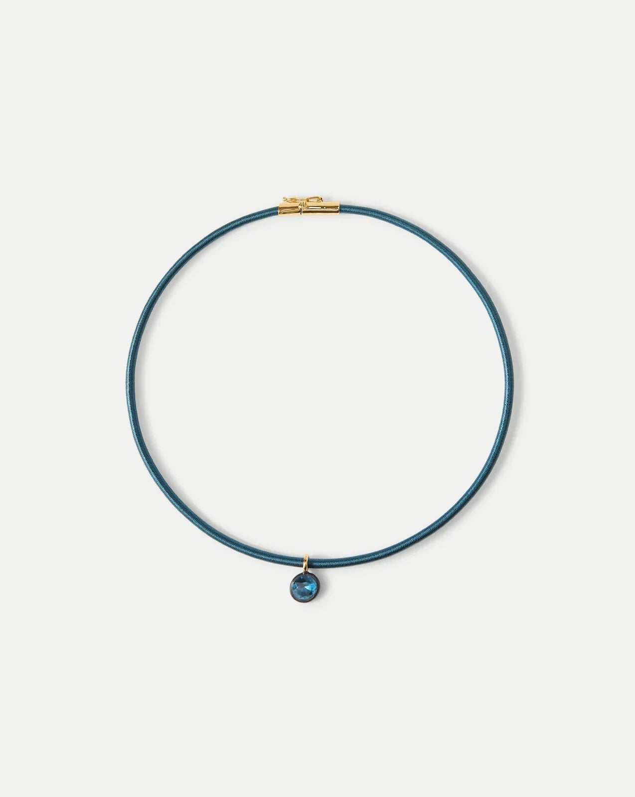 Teal Cord Pendant Necklace