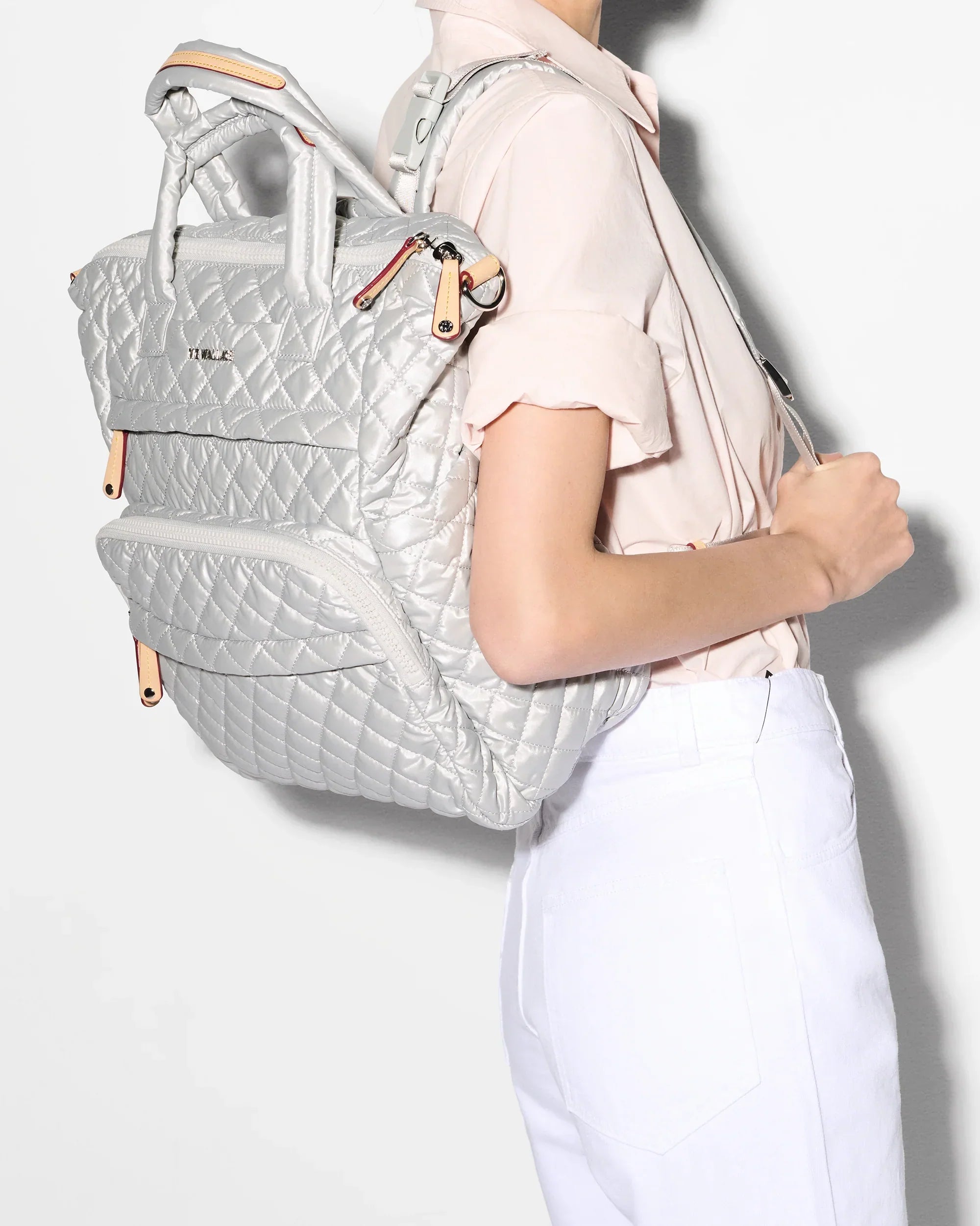 Oyster Metallic Medium Utility Backpack