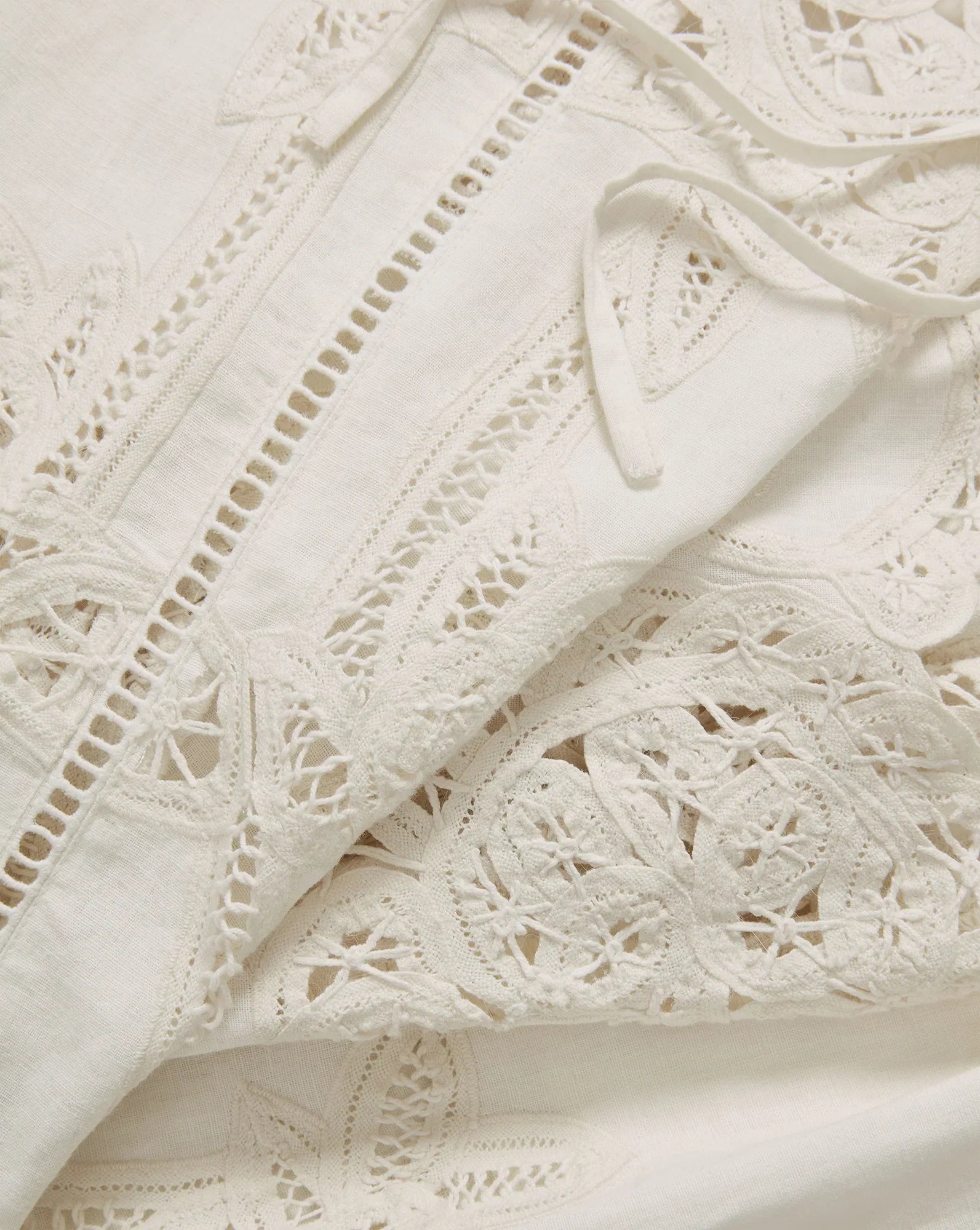 Daisy Wide-Leg Eyelet Pant